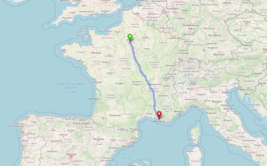 Carte, France, open map street