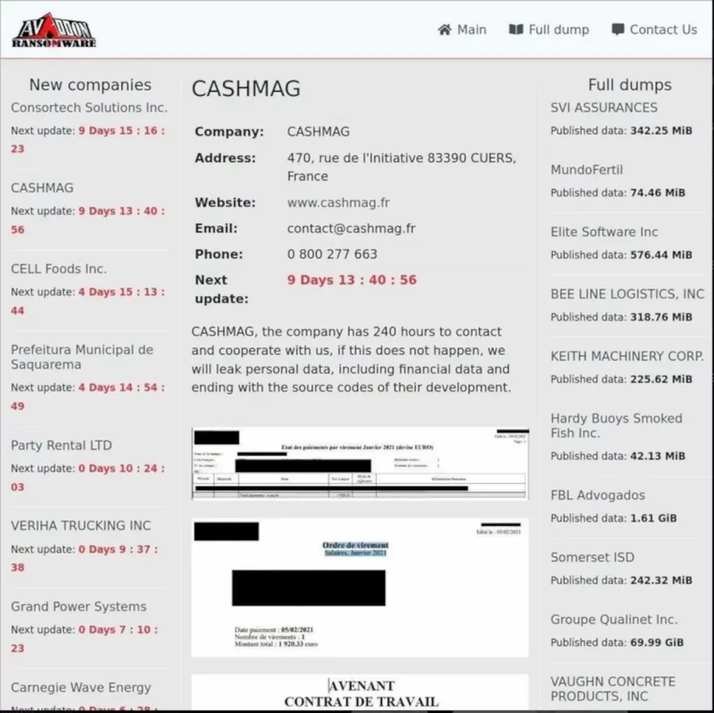 Avaddon, darknet, web