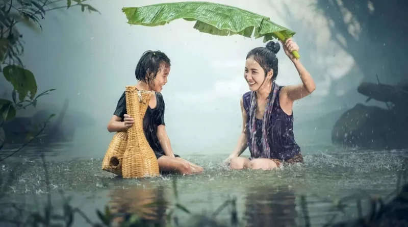 Bonheur, joie, pluie