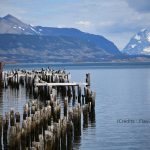 Montagne, lac, ponton