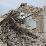 Maison, destruction, séisme