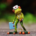 Grenouille, infirmière, secours