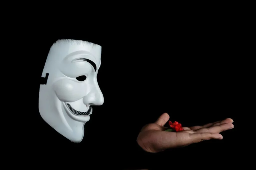 Masque, anonymous, fleur