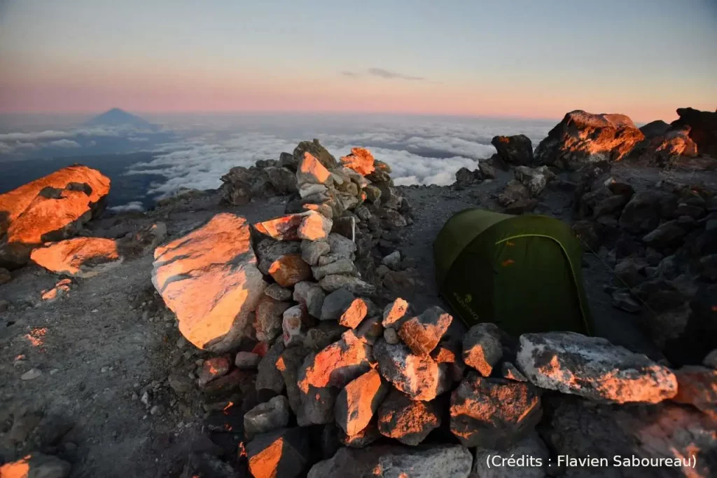 Taranaki, sunset, soleil