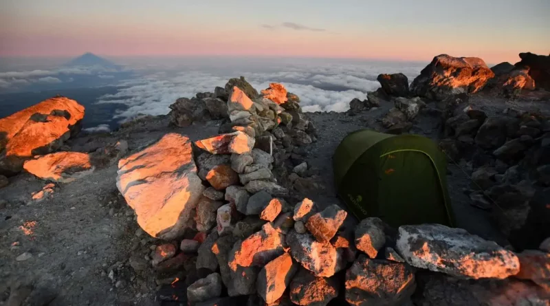 Taranaki, sunset, soleil