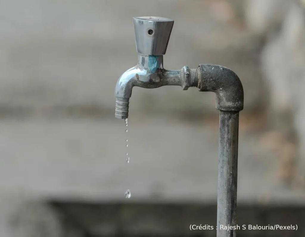Fuite, eau, robinet