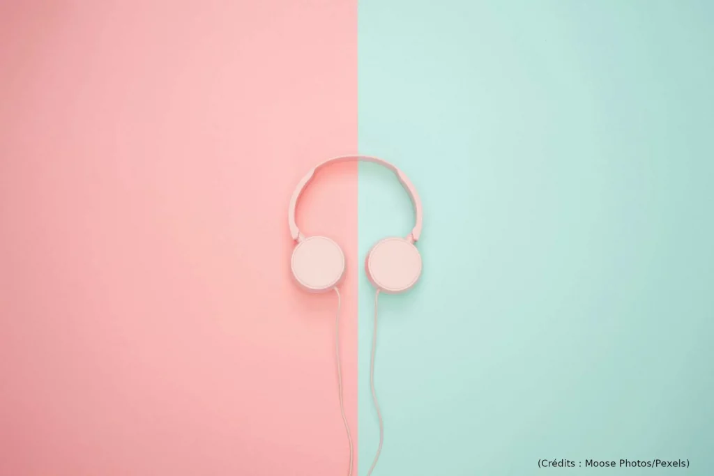 Casque, Bluetooth, rose