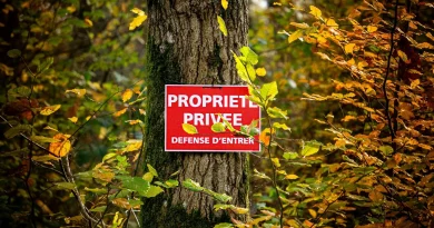 Propriété privée, interdit, panneau